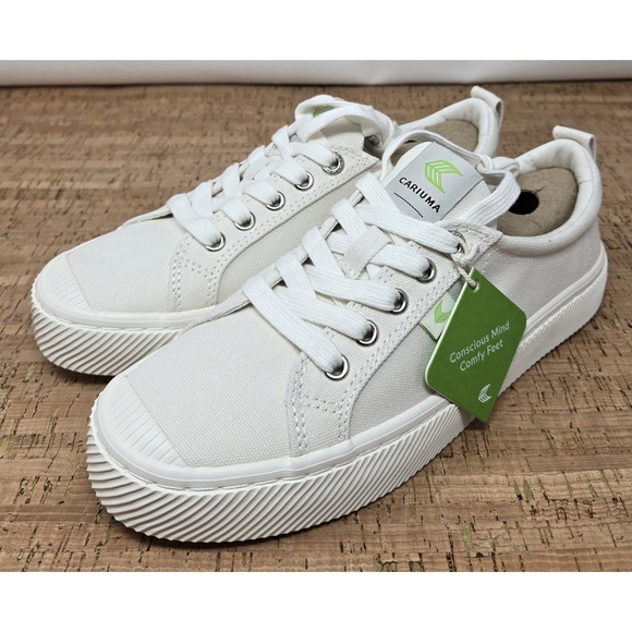 Cariuma Shoes - CARIUMA OCA Low Top Off-White Canvas Sneakers Men's US 4.5 Womens 6 Shoes